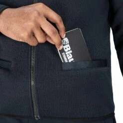 FLEECE-LINED ZIP FRONT SWEATER 11 FLEECE-LINED ZIP FRONT SWEATER -Blauer Store 227 04 detail2 fleece lined zip front sweater