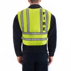 ZIP-FRONT BREAKAWAY SAFETY VEST - FIRE LOGO 6 ZIP-FRONT BREAKAWAY SAFETY VEST - FIRE LOGO -Blauer Store 343f 55 back zip front breakaway safety vest fire logo
