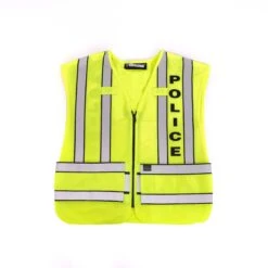 ZIP-FRONT BREAKAWAY SAFETY VEST - POLICE LOGO -Blauer Store 343p 55 flat zip front breakaway safety vest police logo