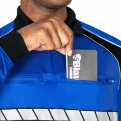 LONG SLEEVE COLORBLOCK PERFORMANCE POLO SHIRT -Blauer Store 8143 65 34 detail1 long sleeve colorblock polo 1