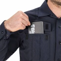 ResponderFR™ Long Sleeve Shirt With GlenGuard® -Blauer Store 8203 03 detail1 responderfr long sleeve shirt glenguard