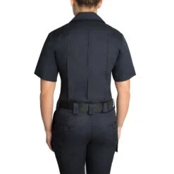 WOMEN'S SHORT SLEEVE COTTON SHIRT -Blauer Store 8421w 04 back cotton shirt womens