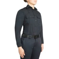 WOMEN'S LONG SLEEVE COTTON SHIRT -Blauer Store 8431w 04 34 front cotton shirt womens