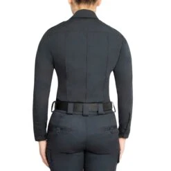 WOMEN'S LONG SLEEVE COTTON SHIRT -Blauer Store 8431w 04 back cotton shirt womens