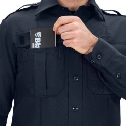 LONG SLEEVE ZIPPERED POLYESTER SHIRT -Blauer Store 8600 z 04 detail1 ls zippered polyester shirt