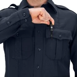 LONG SLEEVE ZIPPERED POLYESTER SHIRT -Blauer Store 8600 z 04 detail2 ls zippered polyester shirt