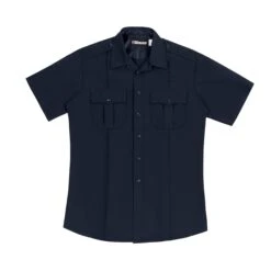 SHORT SLEEVE ZIPPERED POLYESTER SHIRT -Blauer Store 8610 z 04 flat ss zippered polyester shirt 1