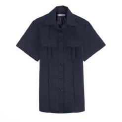 WOMEN'S SHORT SLEEVE ZIPPERED POLYESTER SHIRT -Blauer Store 8610w z 04 flat zippered polyester shirt womens